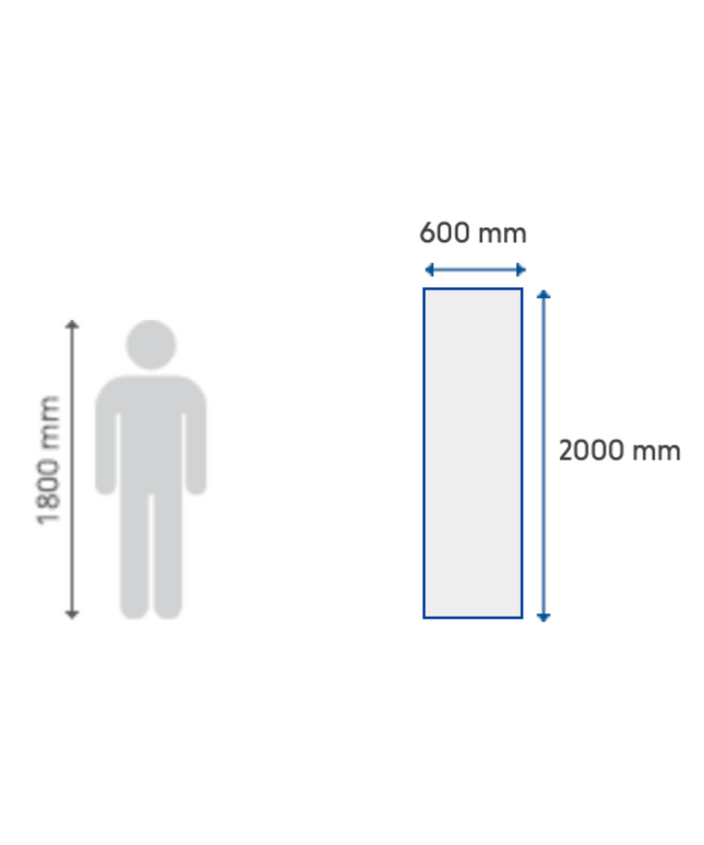 STELRAD Verticale radiator VERTEX PLAN Type 22 2000x600mm - Wit - 2376W