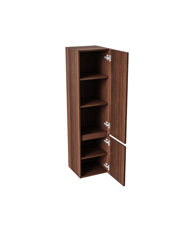 Aloni Ela High Bathroom Cabinet - 35x135x35 cm - Wengé - Handleless & Softclose - reversible