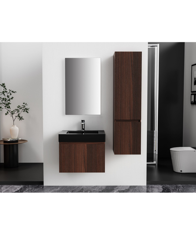 ALONI ELA wastafelonderkast – 60x40x45 cm – Walnoot – Greeploos & softclose