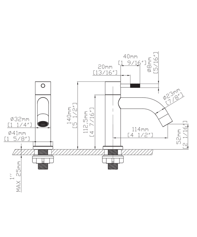 ALONI Stria koudwaterkraan – chroom