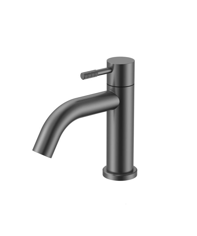 ALONI Stria koudwaterkraan – ribbelhendel – gunmetal (PVD)
