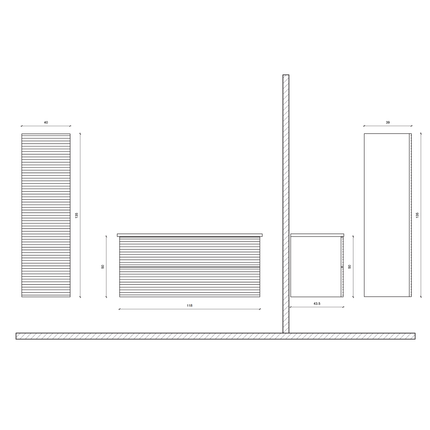 ALONI ELITE wastafelonderkast – 120 cm – Mat wit – Softclose