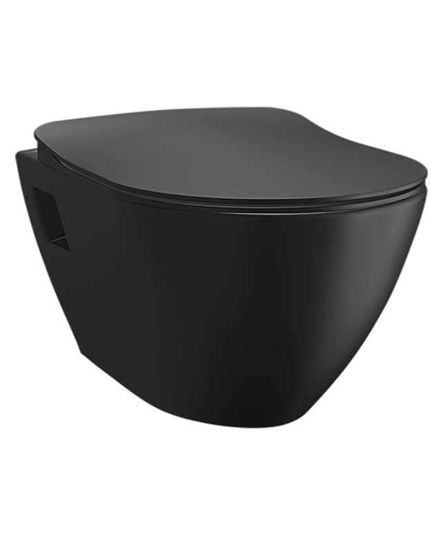 Creavit hangtoilet – mat zwart