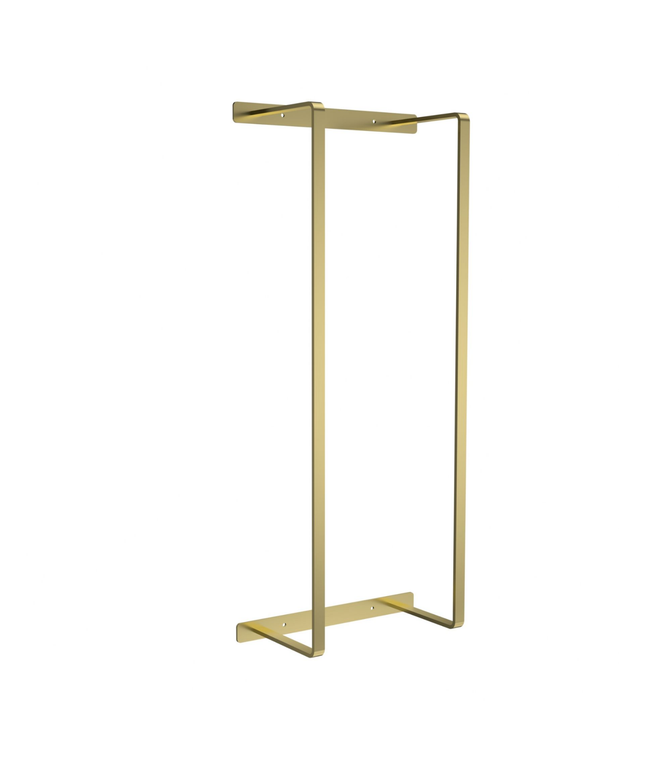 Aloni handdoekrek – verticaal – 67x28x14 cm – geborsteld goud – roestvrij staal
