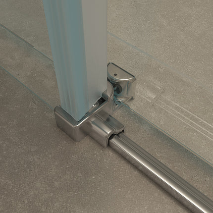Wiesbaden Slide nis schuifdeur 140 x 200 cm chroom - detailfoto profiel | Schwertz & Co