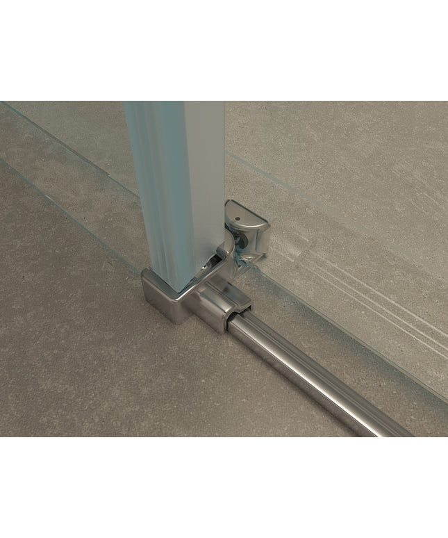 Wiesbaden Slide nis schuifdeur 170 cm chroom - detailfoto looprail | Schwertz & Co