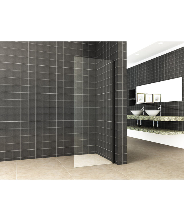Wiesbaden Side zijwand nis schuifdeur 90 x 200 cm mat zwart | Schwertz & Co