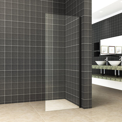 Wiesbaden Side zijwand nis schuifdeur 100 x 200 cm mat zwart | Schwertz & Co