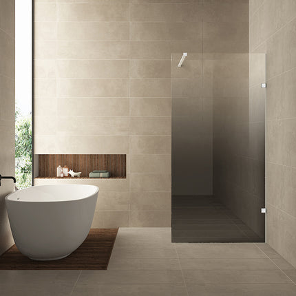 Wiesbaden Less inloopdouche rechts 90 x 200 cm mat wit | Schwertz & Co