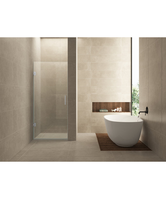Wiesbaden Less nisdeur 80 x 200 cm helder glas chroom | Schwertz & Co