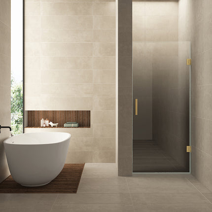 Wiesbaden Less nisdeur rechts 70 x 200 cm geborsteld messing | Schwertz & Co