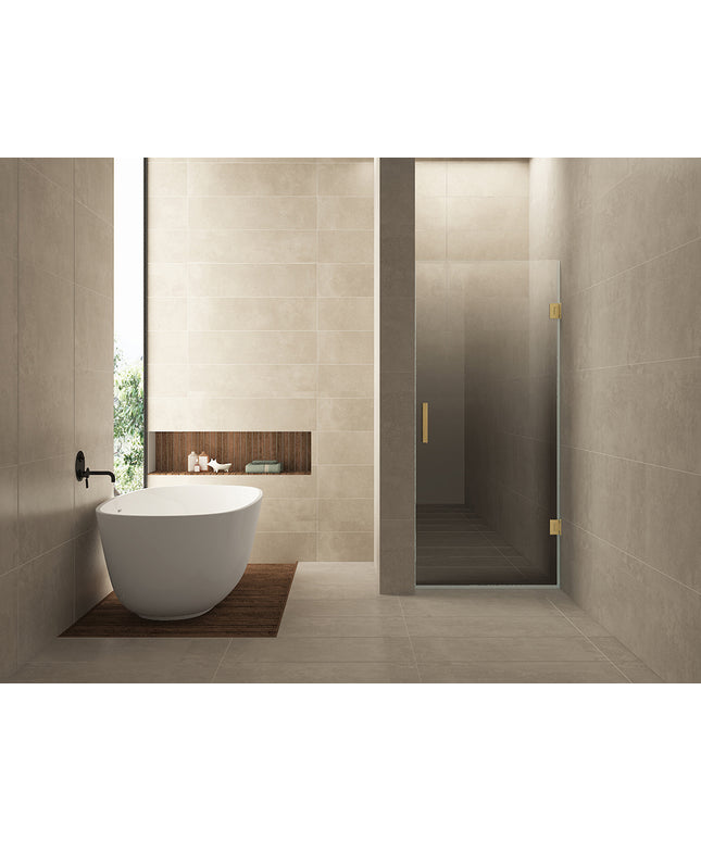 Wiesbaden Less nisdeur rechts 70 x 200 cm geborsteld messing | Schwertz & Co