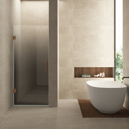 Wiesbaden Less nisdeur links 70 x 200 cm geborsteld brons koper | Schwertz & Co