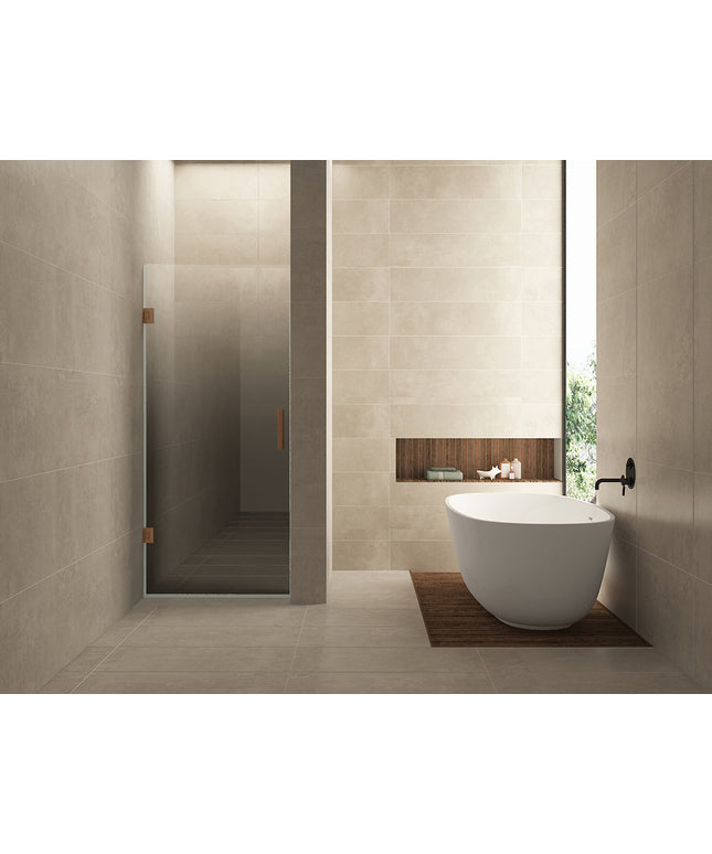 Wiesbaden Less nisdeur links 80 x 200 cm geborsteld brons koper | Schwertz & Co