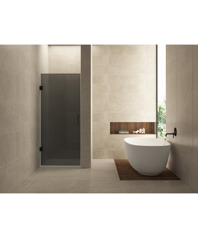 Wiesbaden Less nisdeur 90 x 200 cm rookglas mat zwart | Schwertz & Co