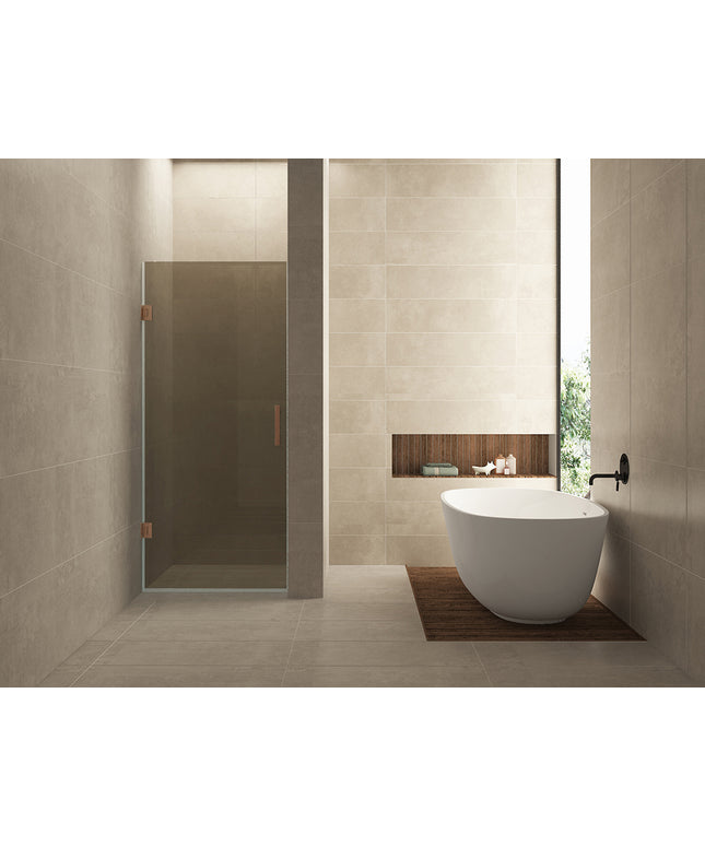 Wiesbaden Less nisdeur 70 x 200 cm vintage brons glas geborsteld brons koper | Schwertz & Co