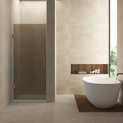 Wiesbaden Less nisdeur 80 x 200 cm vintage brons glas geborsteld brons koper | Schwertz & Co
