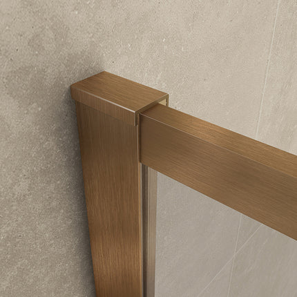 Wiesbaden Square inloopdouche 100 x 200 cm brons koper - sfeerfoto | Schwertz & Co