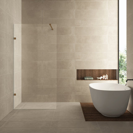 Wiesbaden Less inloopdouche 100 x 200 cm helder glas geborsteld brons koper | Schwertz & Co