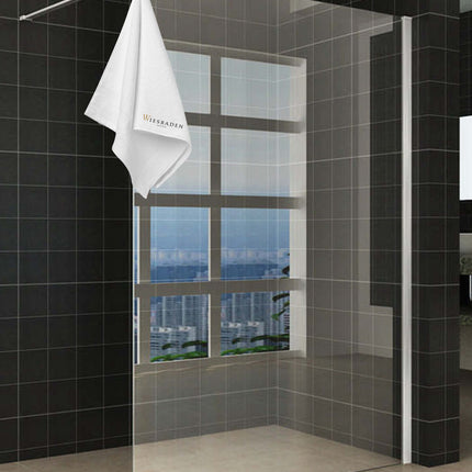 Wiesbaden Sita douchewand met handdoekhouder 110 x 200 cm chroom | Schwertz & Co