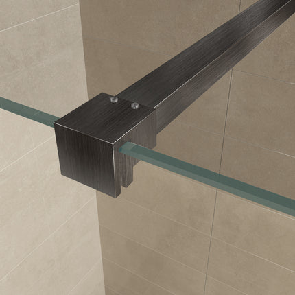 Wiesbaden Slim profielset gunmetal - detailfoto muurkoppeling | Schwertz & Co
