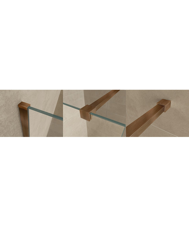 Wiesbaden Slim profielset stabilisatiestang geborsteld brons koper | Schwertz & Co