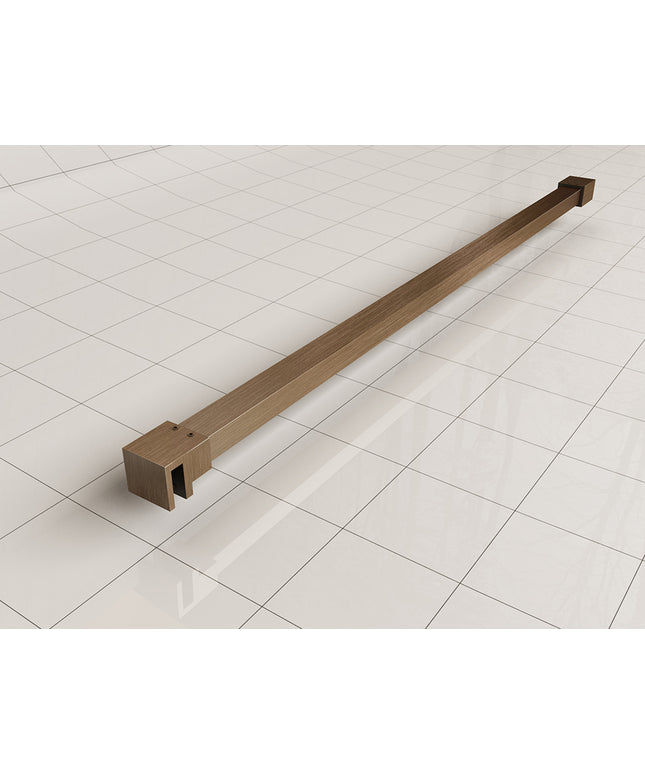 Wiesbaden Slim stabilisatiestang 120 cm geborsteld brons koper | Schwertz & Co