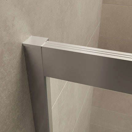Wiesbaden Puerta nisdeur met schuifdeur 120 x 200 cm helder glas chroom - sfeerfoto | Schwertz & Co