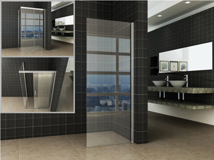 Wiesbaden Side zijwand helder glas chroom | Schwertz & Co