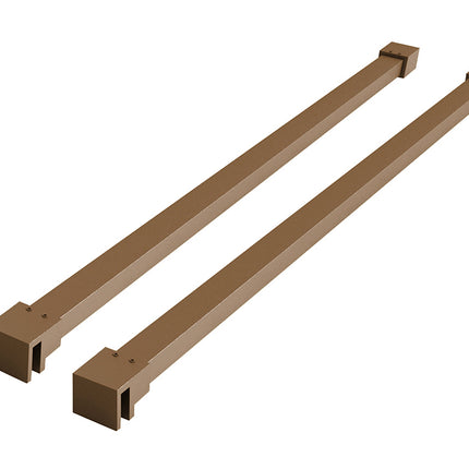 Wiesbaden Slim set stabilisatiestangen 120 cm geborsteld brons koper | Schwertz & Co