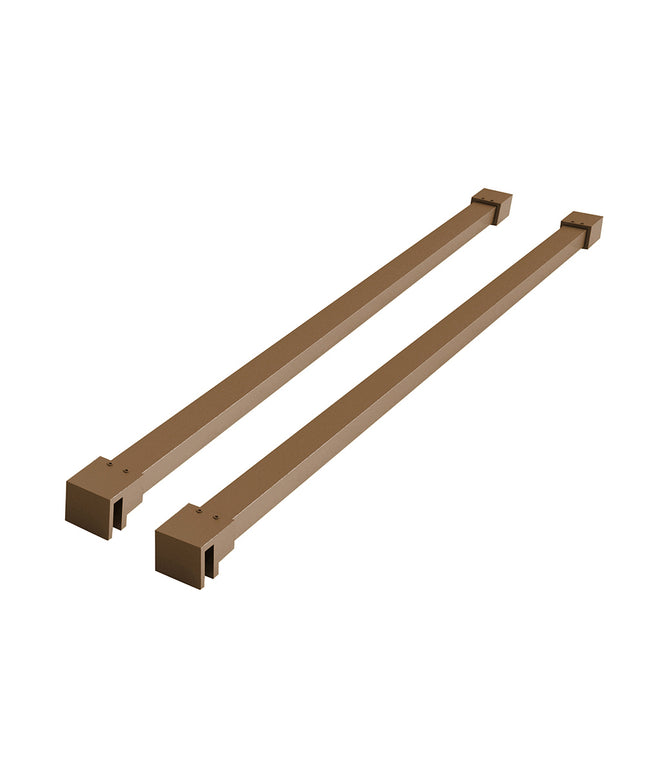 Wiesbaden Slim set stabilisatiestangen 120 cm geborsteld brons koper | Schwertz & Co