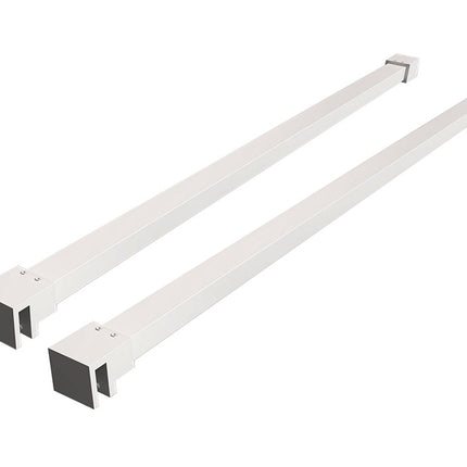Wiesbaden Slim set stabilisatiestangen vrijstaand mat wit | Schwertz & Co