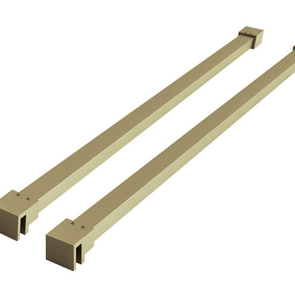 Wiesbaden Slim set stabilisatiestangen 120 cm geborsteld messing | Schwertz & Co