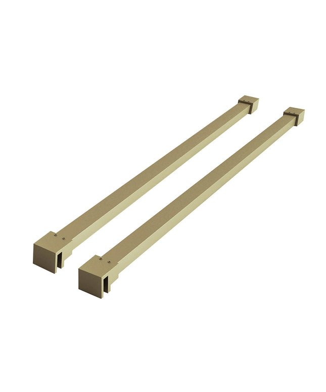 Wiesbaden Slim set stabilisatiestangen 120 cm geborsteld messing | Schwertz & Co