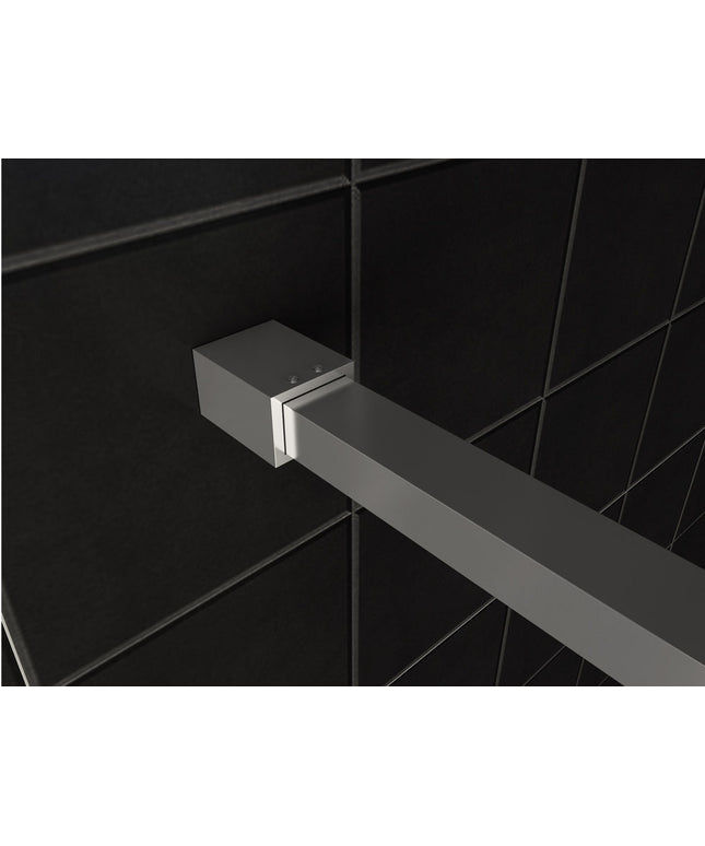 Wiesbaden Slim profielset met stabilisatiestang 120 cm chroom - detailfoto muurprofiel | Schwertz & Co