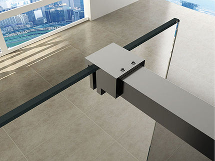 Wiesbaden Slim profielset met stabilisatiestang 120 cm chroom - sfeerfoto | Schwertz & Co