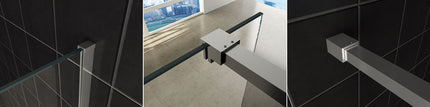 Wiesbaden Slim profielset met stabilisatiestang 120 cm chroom | Schwertz & Co