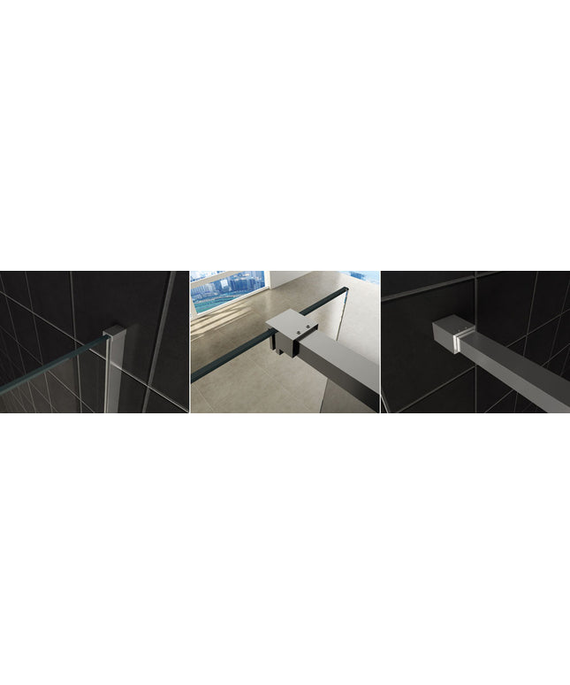 Wiesbaden Slim profielset met stabilisatiestang 120 cm chroom | Schwertz & Co