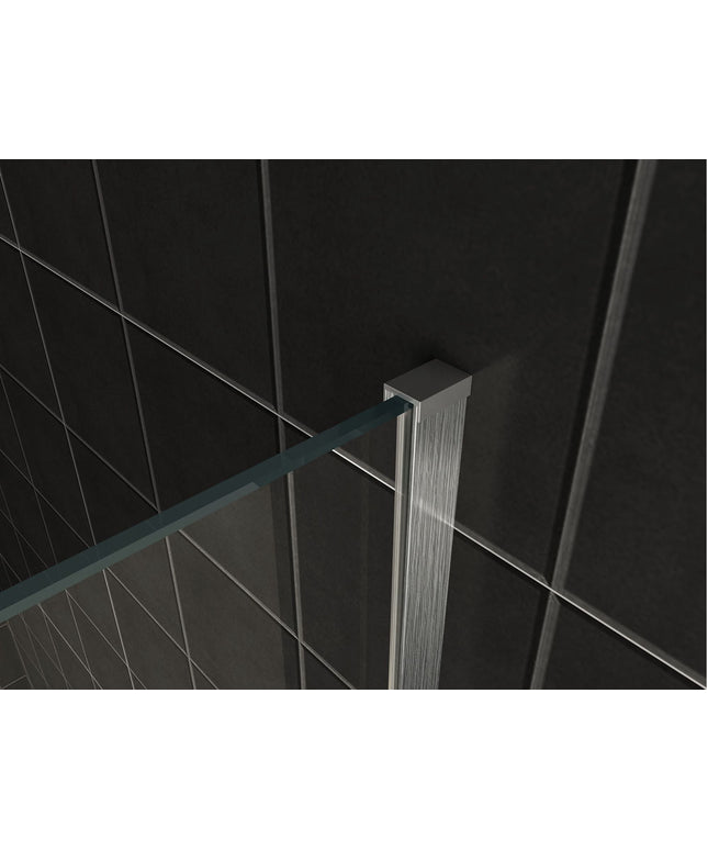 Wiesbaden Slim profielset met stabilisatiestang 120 cm geborsteld staal - onderdelen | Schwertz & Co