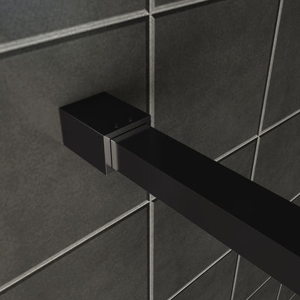 Wiesbaden Slim profielset met stabilisatiestang 120 cm mat zwart - sfeerfoto | Schwertz & Co