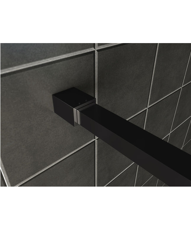 Wiesbaden Slim profielset met stabilisatiestang 120 cm mat zwart - sfeerfoto | Schwertz & Co