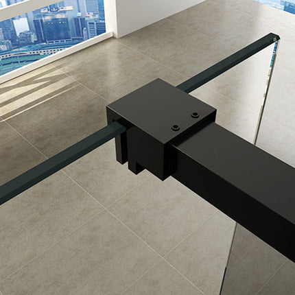 Wiesbaden Slim profielset met stabilisatiestang 120 cm mat zwart - detailfoto profiel | Schwertz & Co
