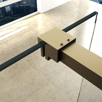 Wiesbaden Slim profielset stabilisatiestang geborsteld messing | Schwertz & Co