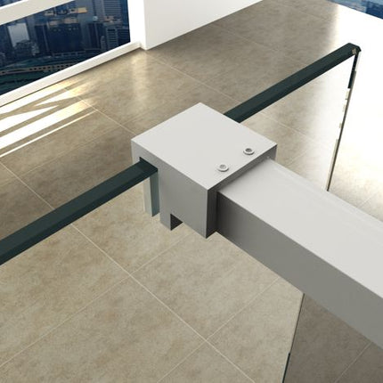Wiesbaden Slim profielset met stabilisatiestang 120 cm mat wit | Schwertz & Co