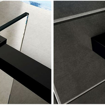 Wiesbaden Slim stabilisatiestang 120 cm mat zwart - detailfoto | Schwertz & Co