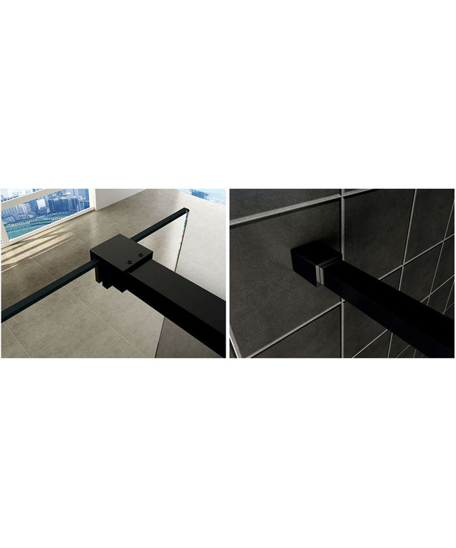 Wiesbaden Slim stabilisatiestang 120 cm mat zwart - detailfoto | Schwertz & Co