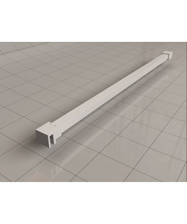 Wiesbaden Slim stabilisatiestang 120 cm mat wit | Schwertz & Co