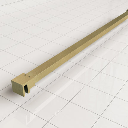Wiesbaden Slim stabilisatiestang 120 cm geborsteld messing | Schwertz & Co