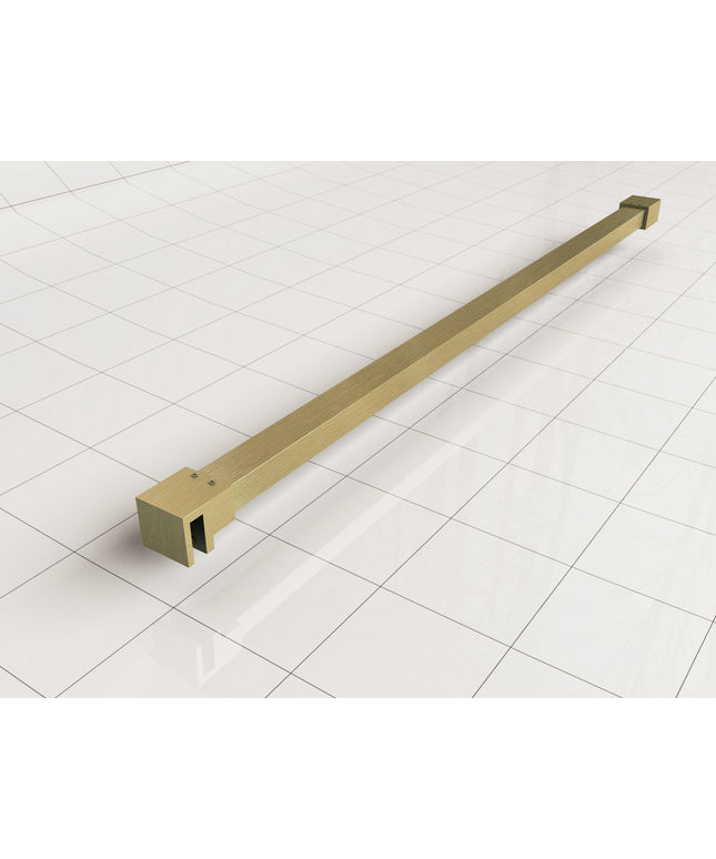 Wiesbaden Slim stabilisatiestang 120 cm geborsteld messing | Schwertz & Co