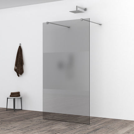 Wiesbaden Slim glasplaat 110 x 200 cm rookglas met melkglas middenband | Schwertz & Co